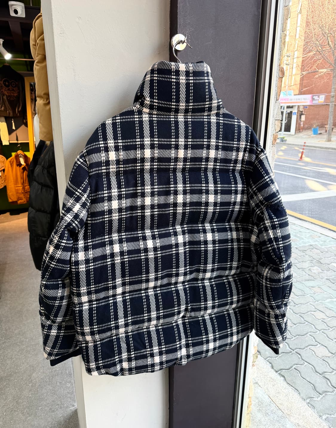 100/ 시스템옴므 구스다운 체크 패딩점퍼 상품이미지8