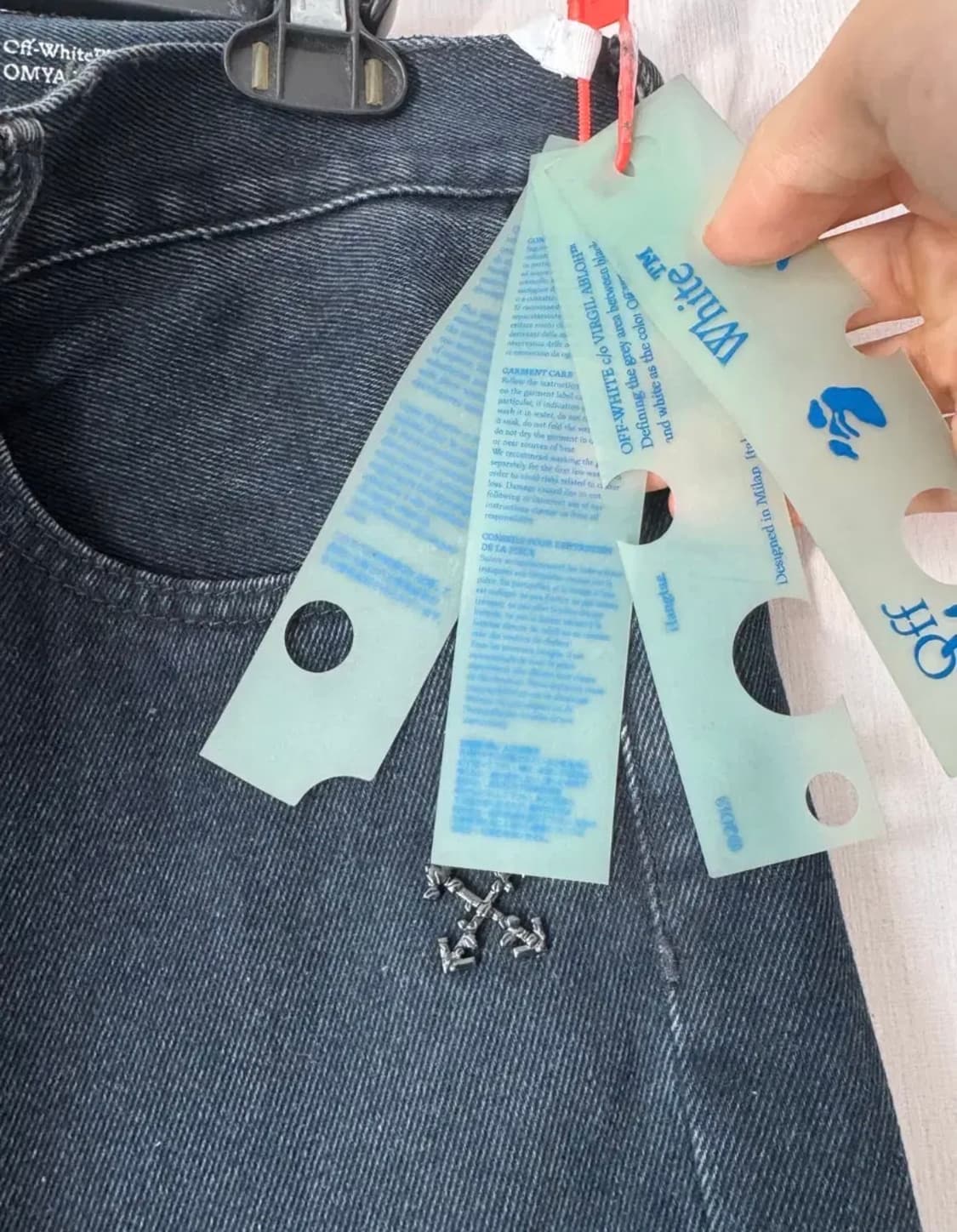 오프화이트 다이애고날 슬림 진 34 청바지 상품이미지4