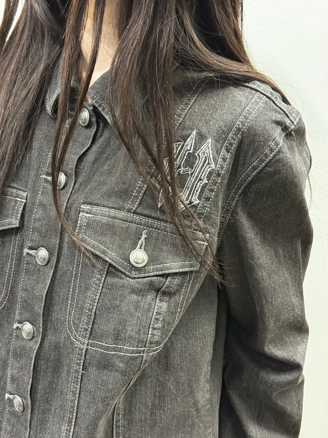 할리 데이비슨 백 로고 데님 트러커자켓 상품이미지7