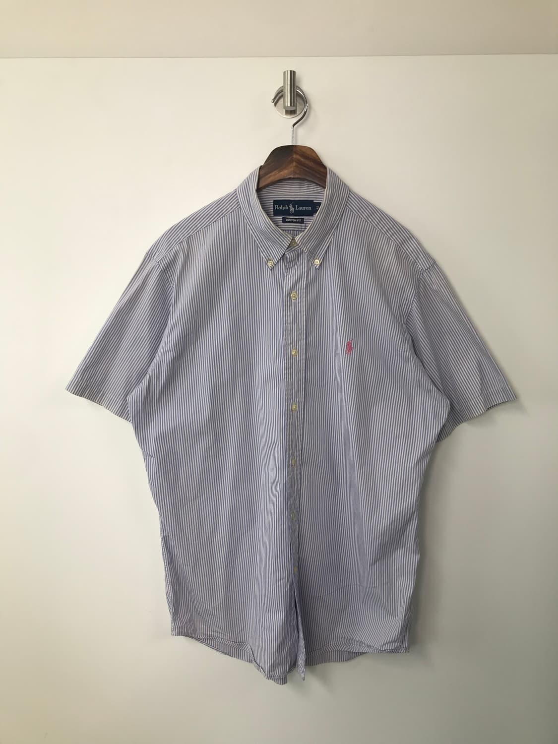 폴로 랄프로렌 자수로고 스트라이프 반팔 하프 셔츠 상품이미지2