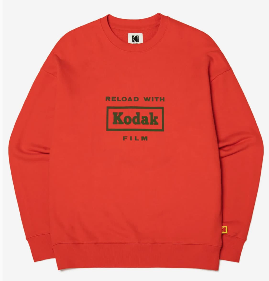 코닥 로고 필름 레터링 맨투맨 스웻셔츠 레드 XL 상품이미지1