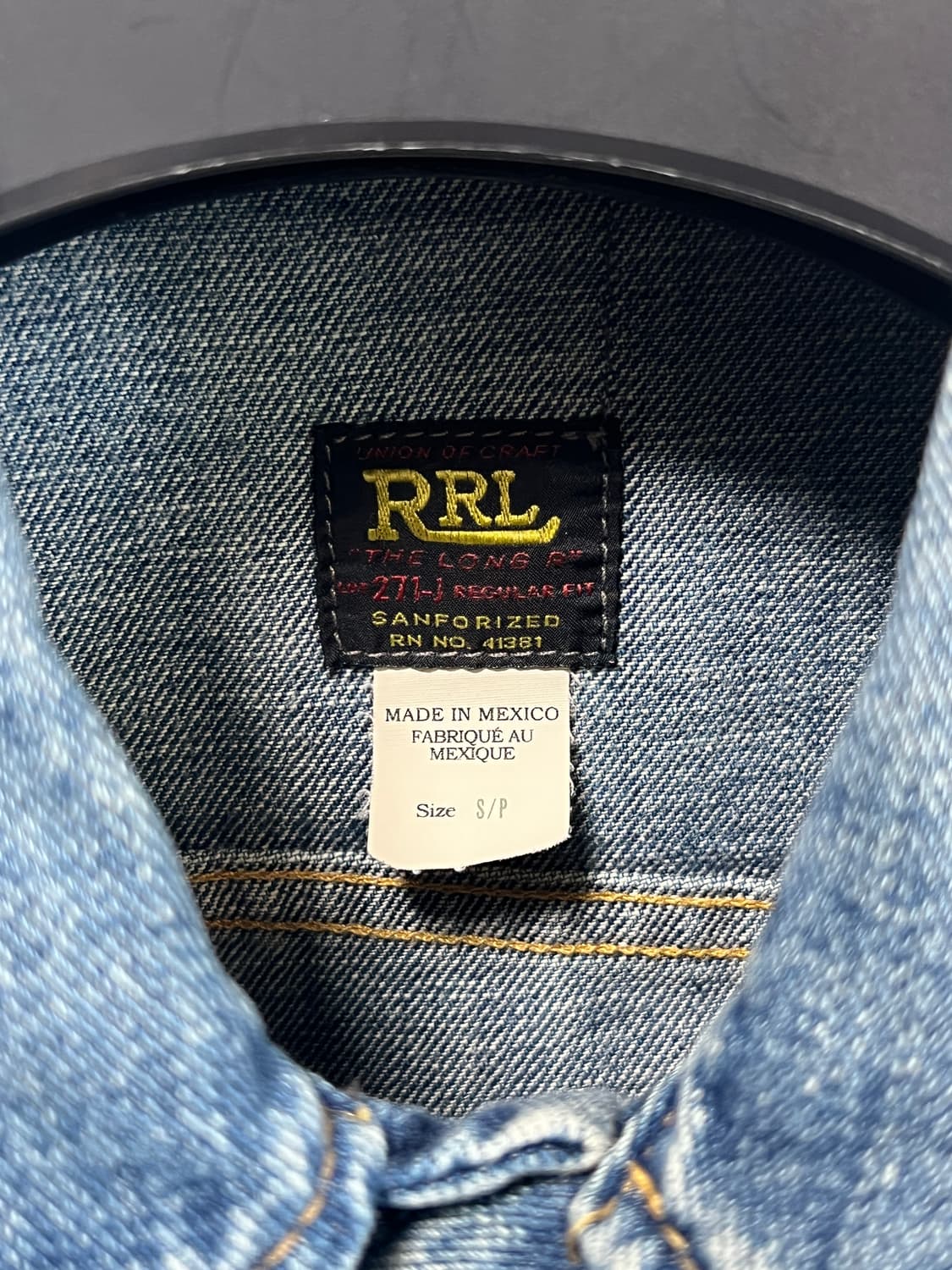 택포35) RRL 더블알엘 Lot.271 리랜드 트러커 데님자켓 S 상품이미지3