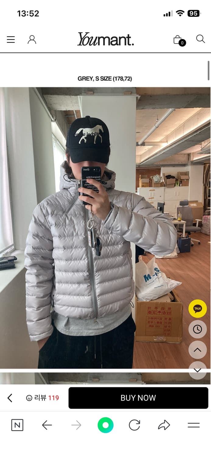 남녀공용 유먼트 경량패딩 상품이미지2