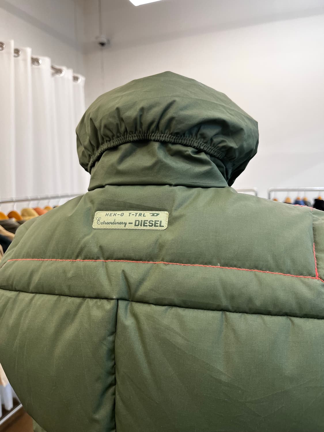 디젤 밀리터리 패딩 베스트 카키 상품이미지6