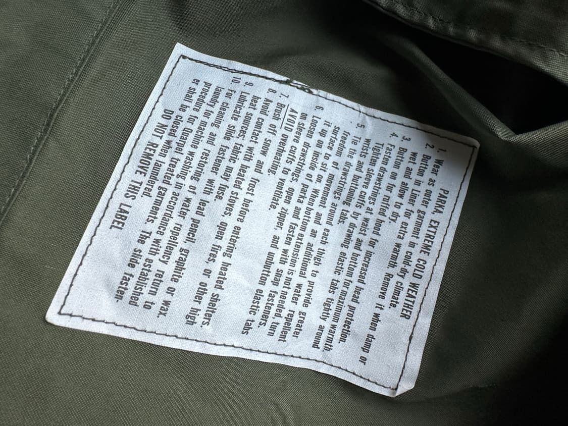 미군 m65 피쉬테일 개파카 데드스탁 S  상품이미지5