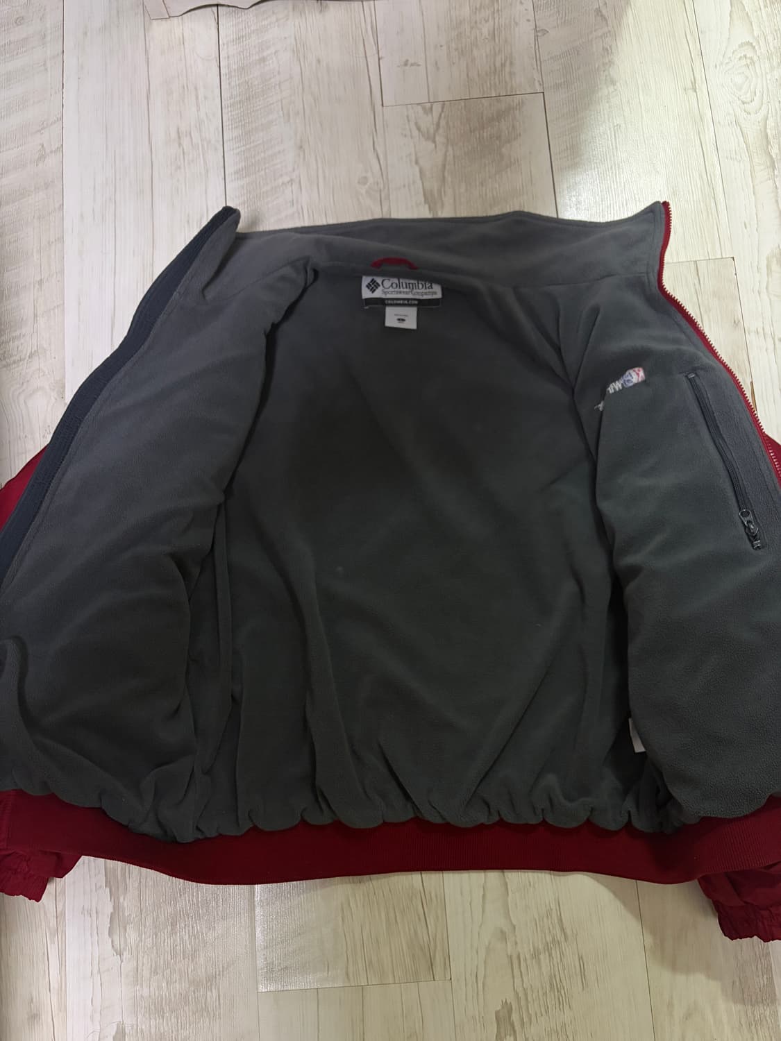 [L] 컬럼비아 남성 후리스 웜업 자켓 버건디 상품이미지7