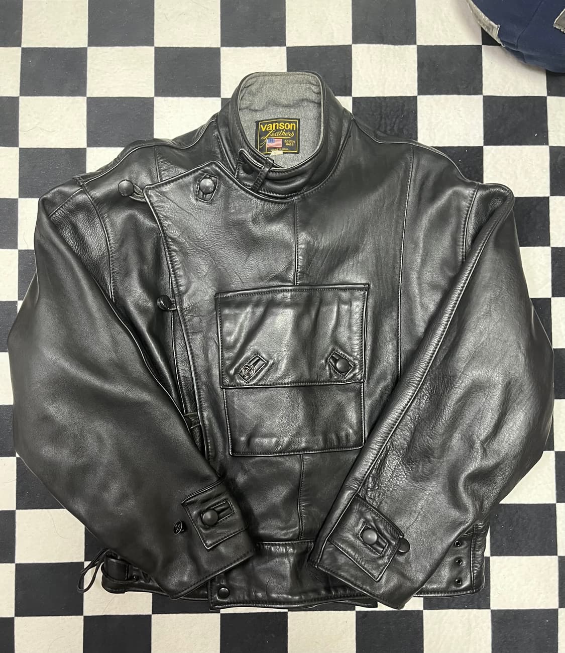 70's vanson 스웨덴 모터사이클 레더 자켓 상품이미지1