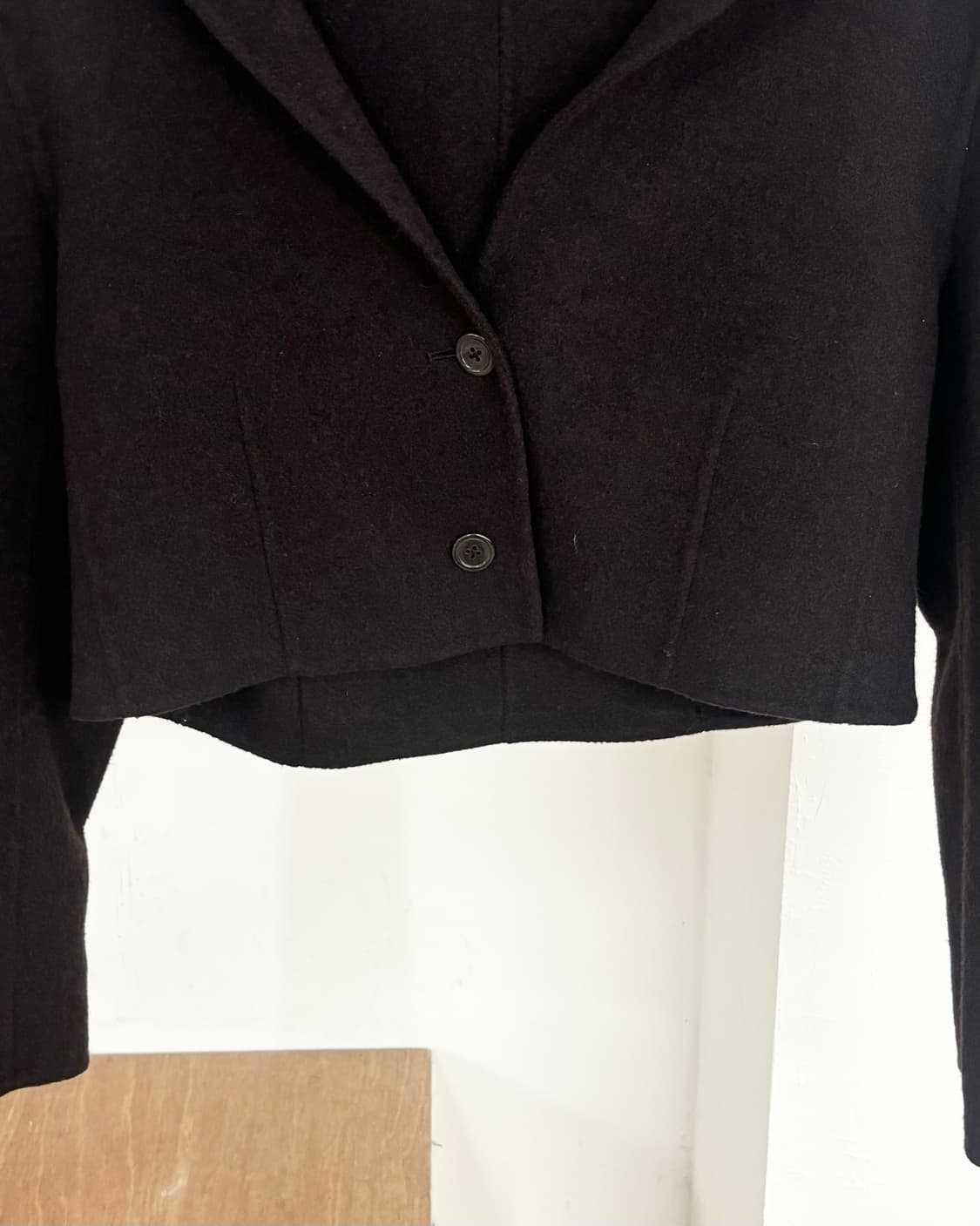 질 샌더 딥 브라운 캐시미어 크롭 자켓 상품이미지5