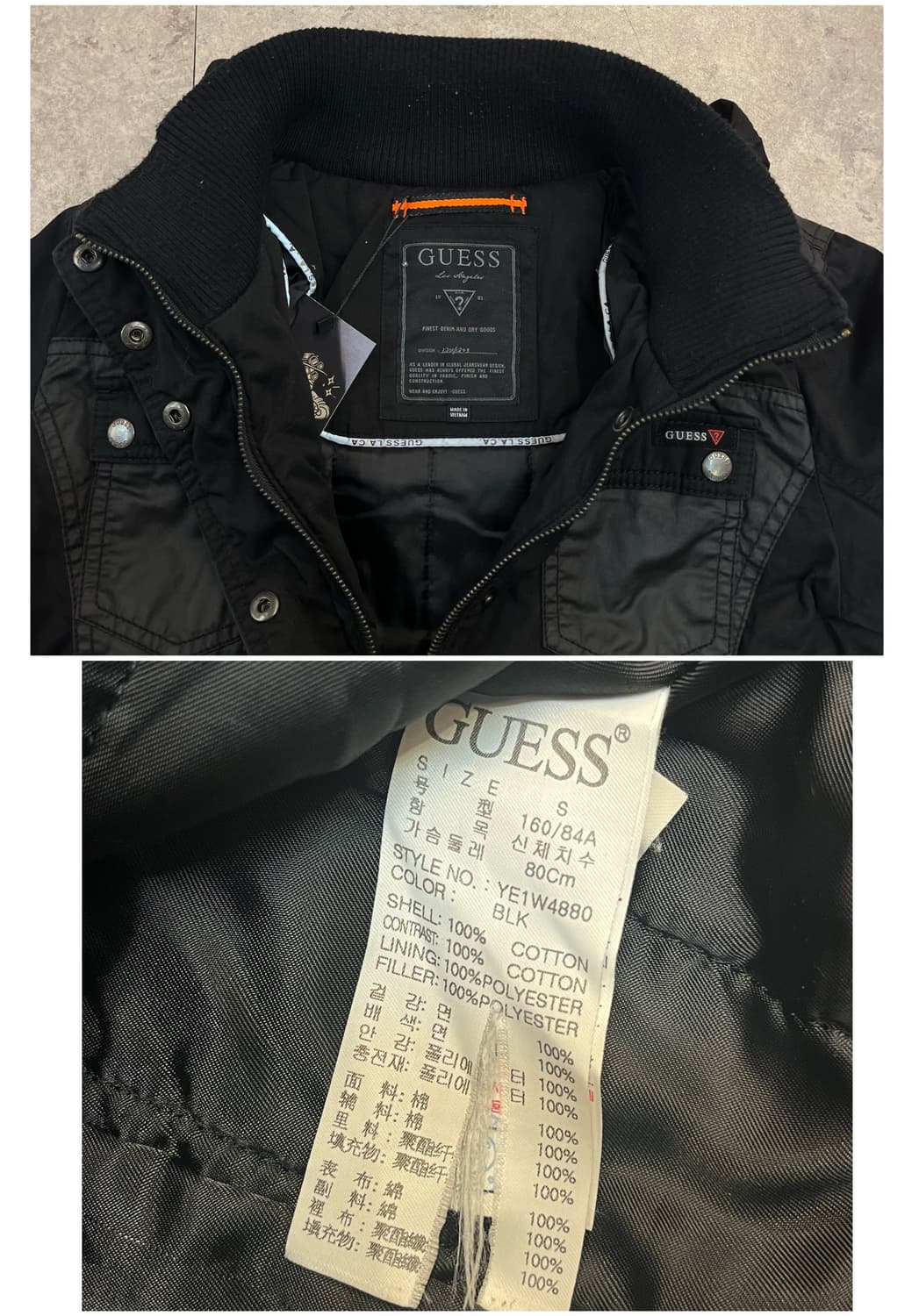 게스 버튼 자켓 블랙 S #csz2657 상품이미지4