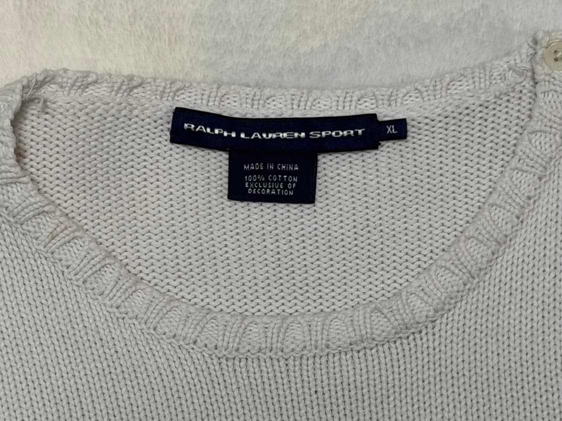 폴로 화이트 빈티지 니트 상품이미지4