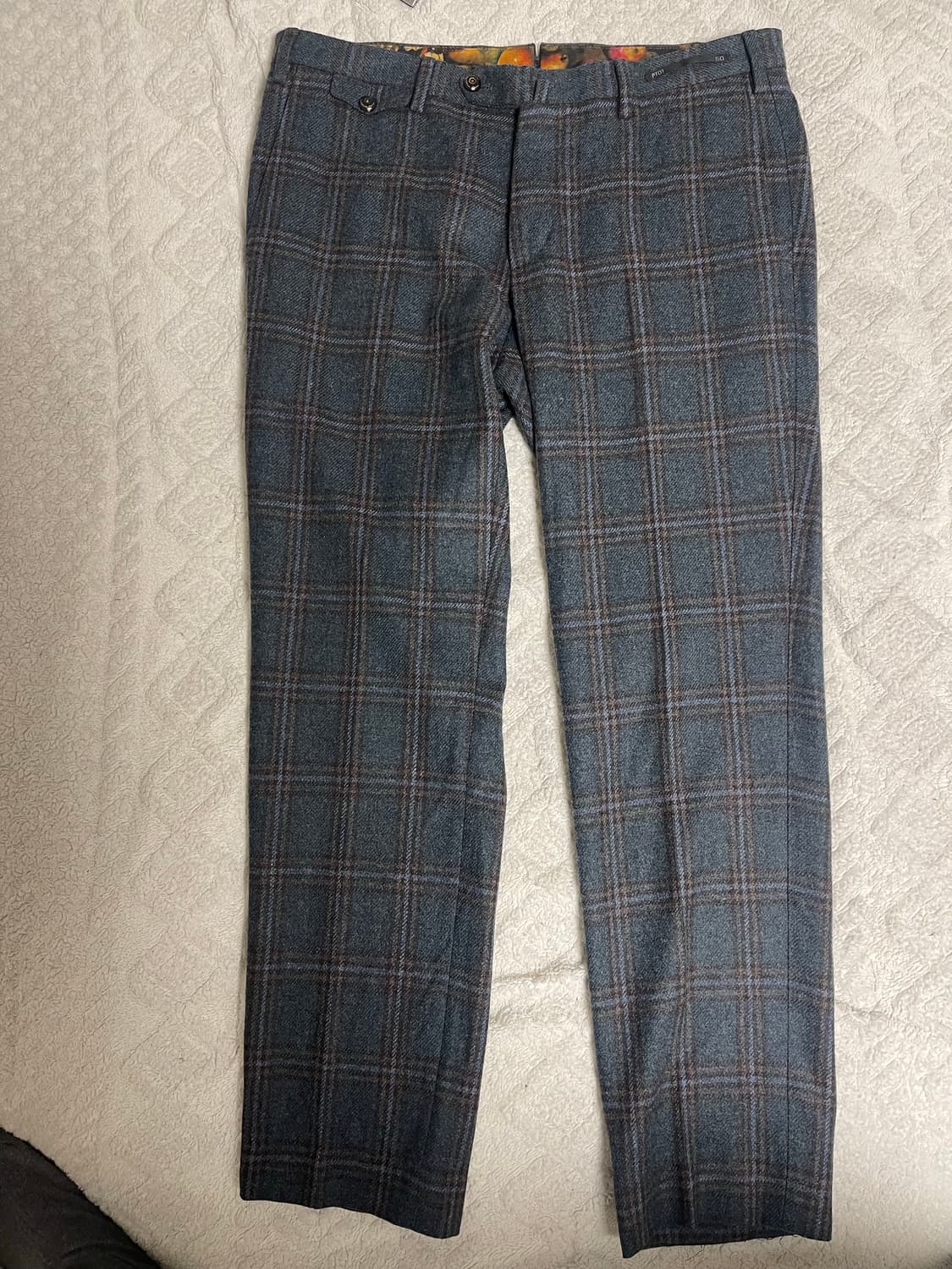 PT01(피티제로우노)Anvers super 120's울100체크팬츠50 상품이미지3