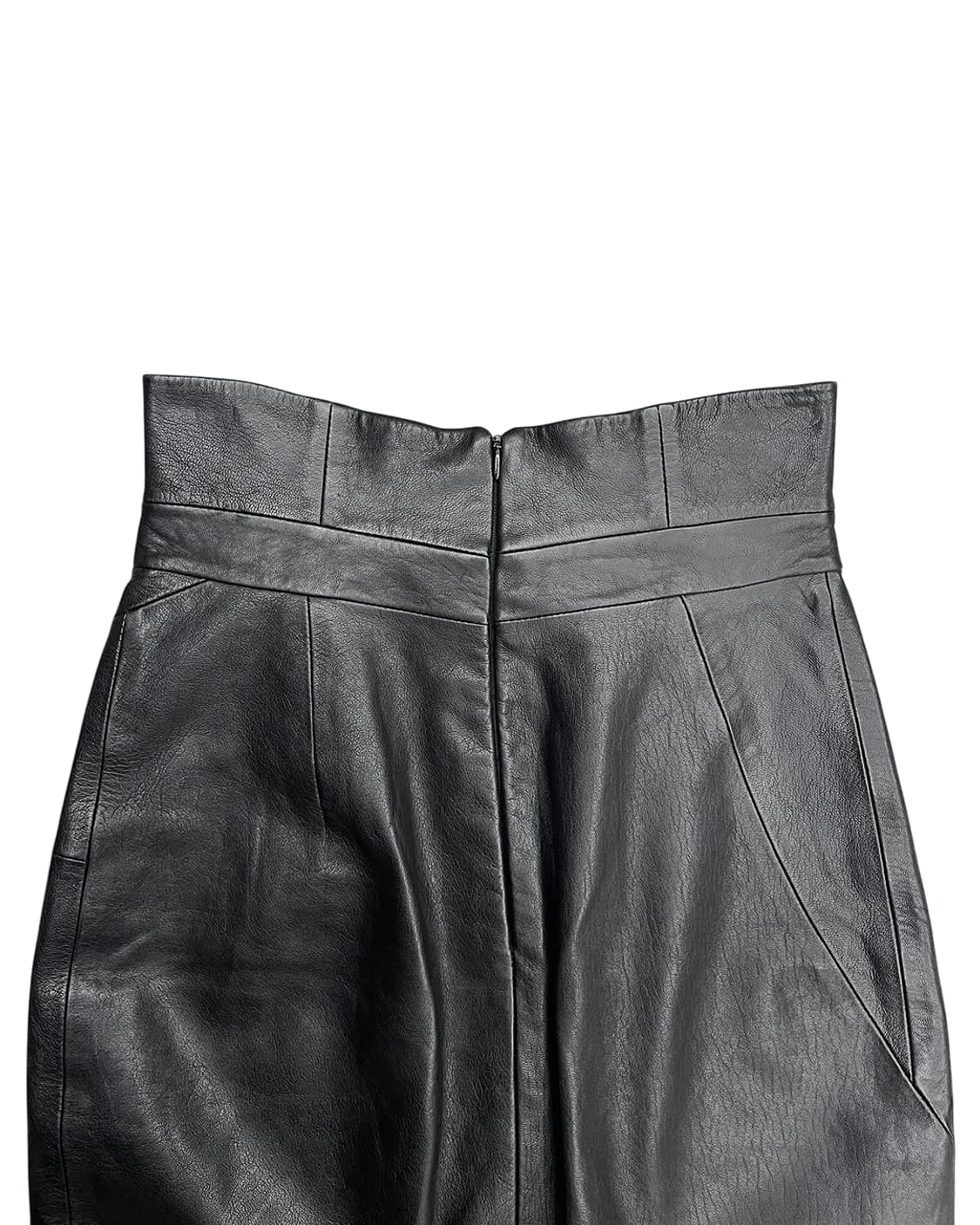 생로랑 13AW 비대칭 레더 스커트 상품이미지8