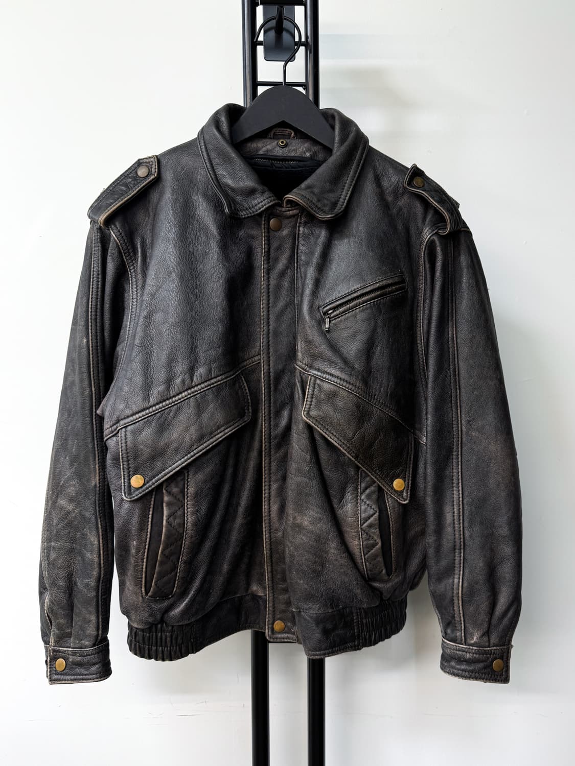 Wind Armor 90’s A-2 플라이트 레더 자켓 상품이미지1