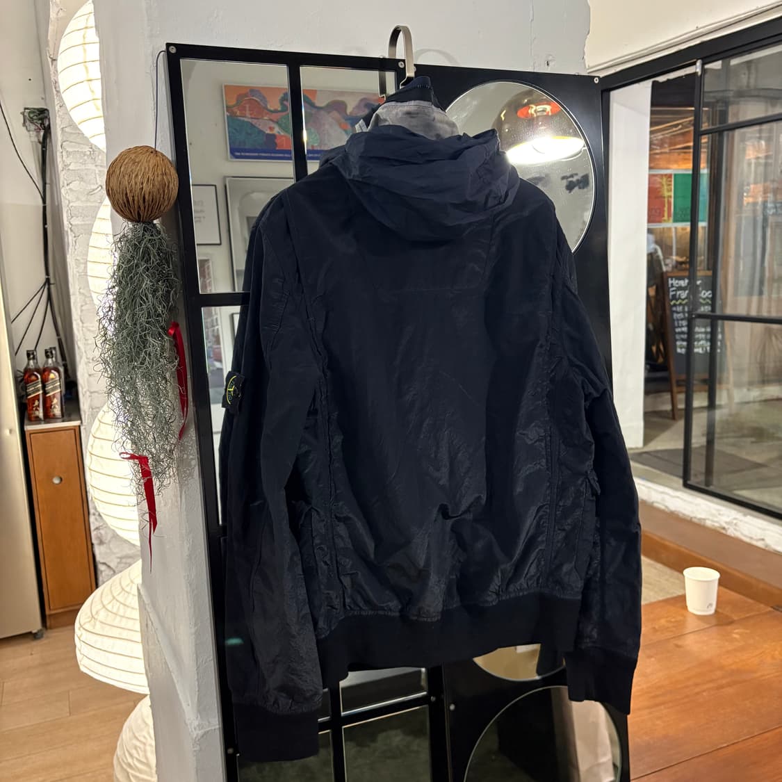 스톤아일랜드 다크 네이비 나일론 메탈 후드 집업 자켓 상품이미지7