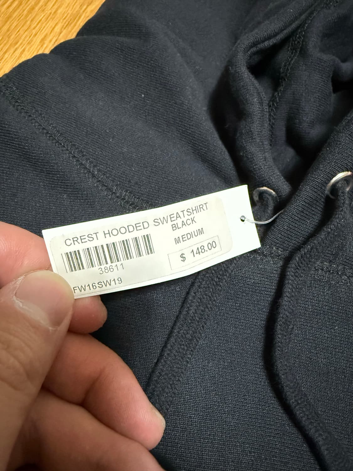 16FW  M 슈프림 크레스트후드 블랙 상품이미지3