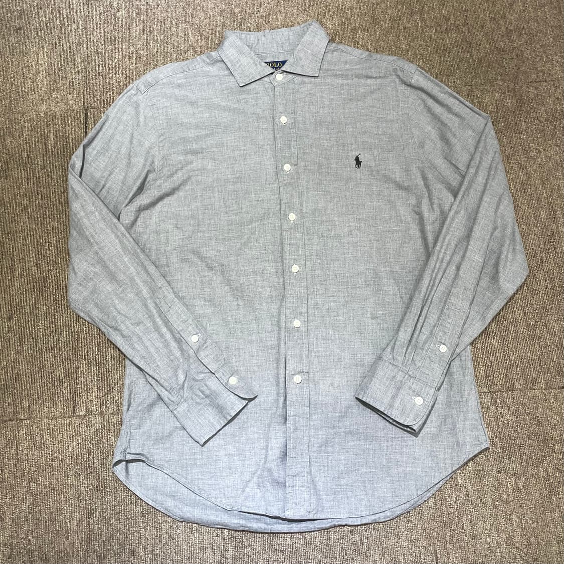 (L) POLO 폴로 랄프로렌 솔리드 셔츠 슬림핏 상품이미지3