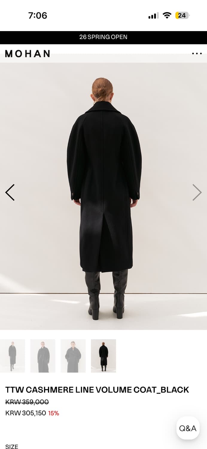 Mohan TTW CASHMERE LINE VOLUME COAT 상품이미지3