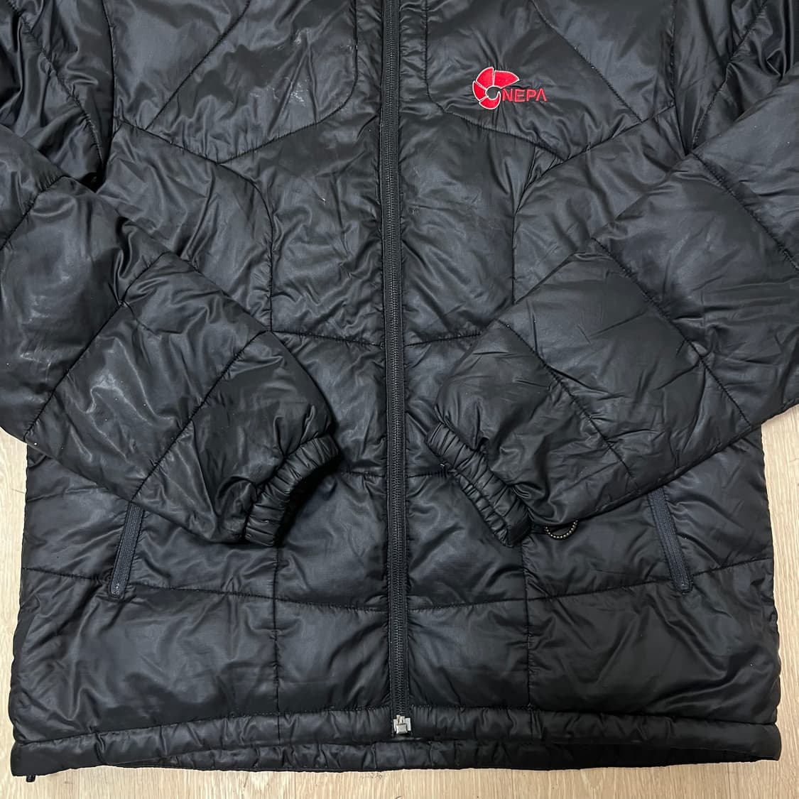 네파 로고 덕다운 경량패딩 M/95  상품이미지4
