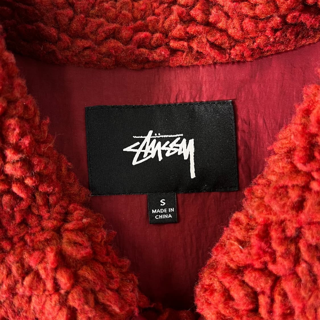 95 스투시 쉐르파 버튼 자수 카라넥 플리스 자켓  상품이미지3