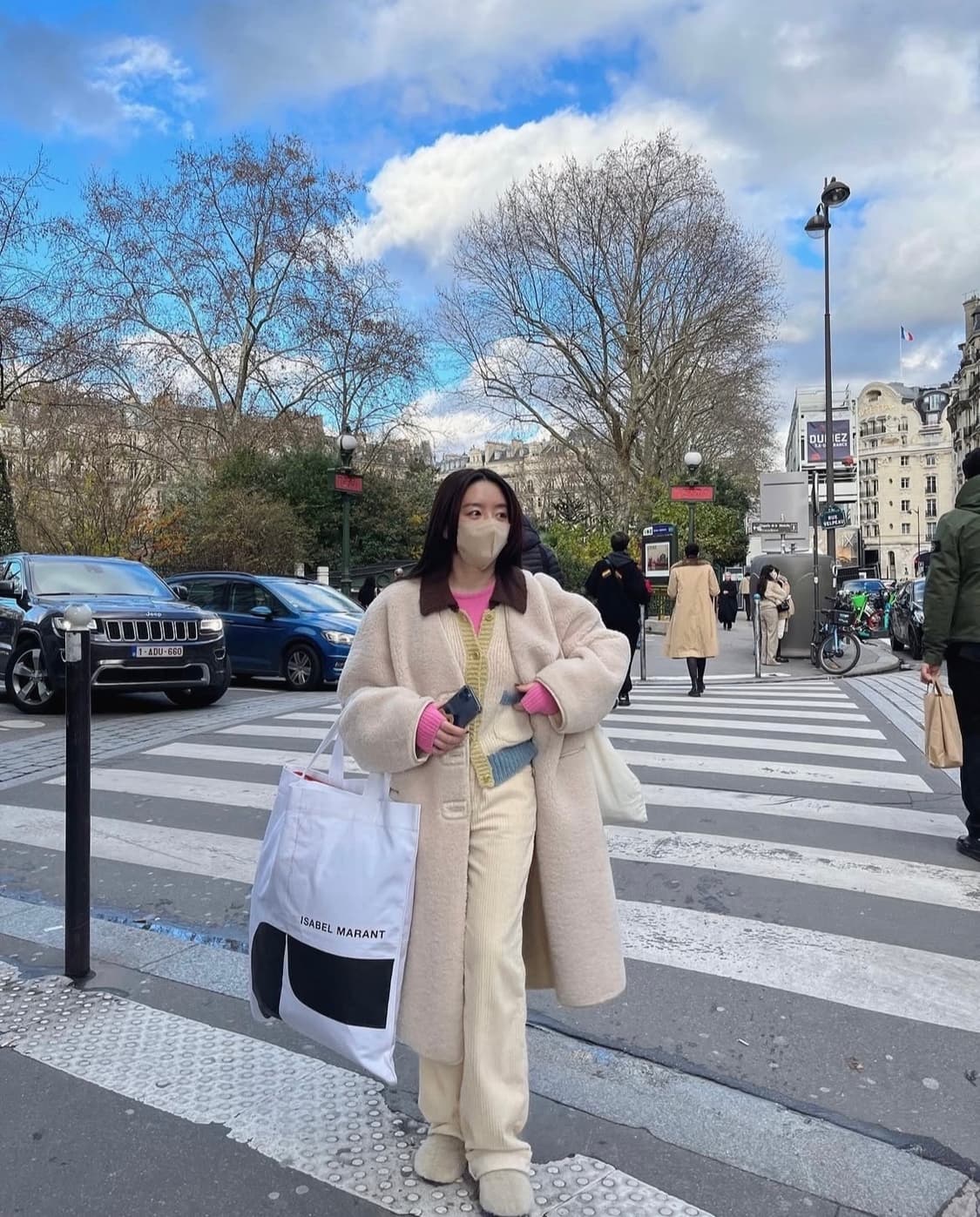 [s] 그로브 코듀로이 DUNE 팬츠+LAUREL 볼 캡 아이보리 상품이미지3