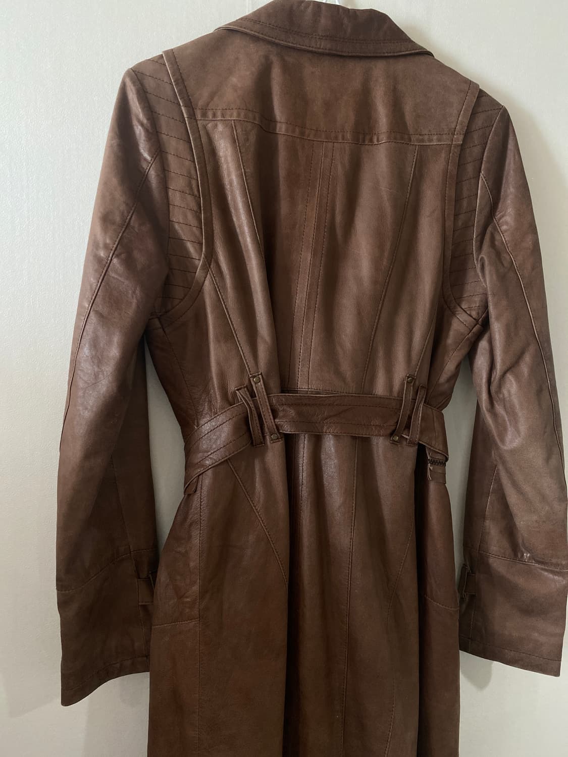 BNX 양가죽 트렌치 코트 M 상품이미지5