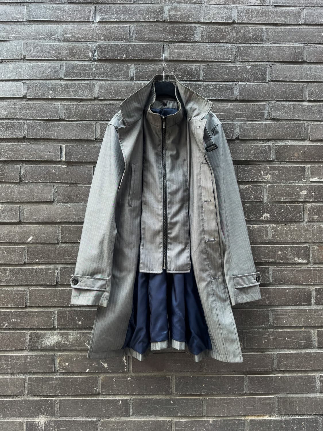 COMME CA ISM – Silver striped coat 상품이미지5