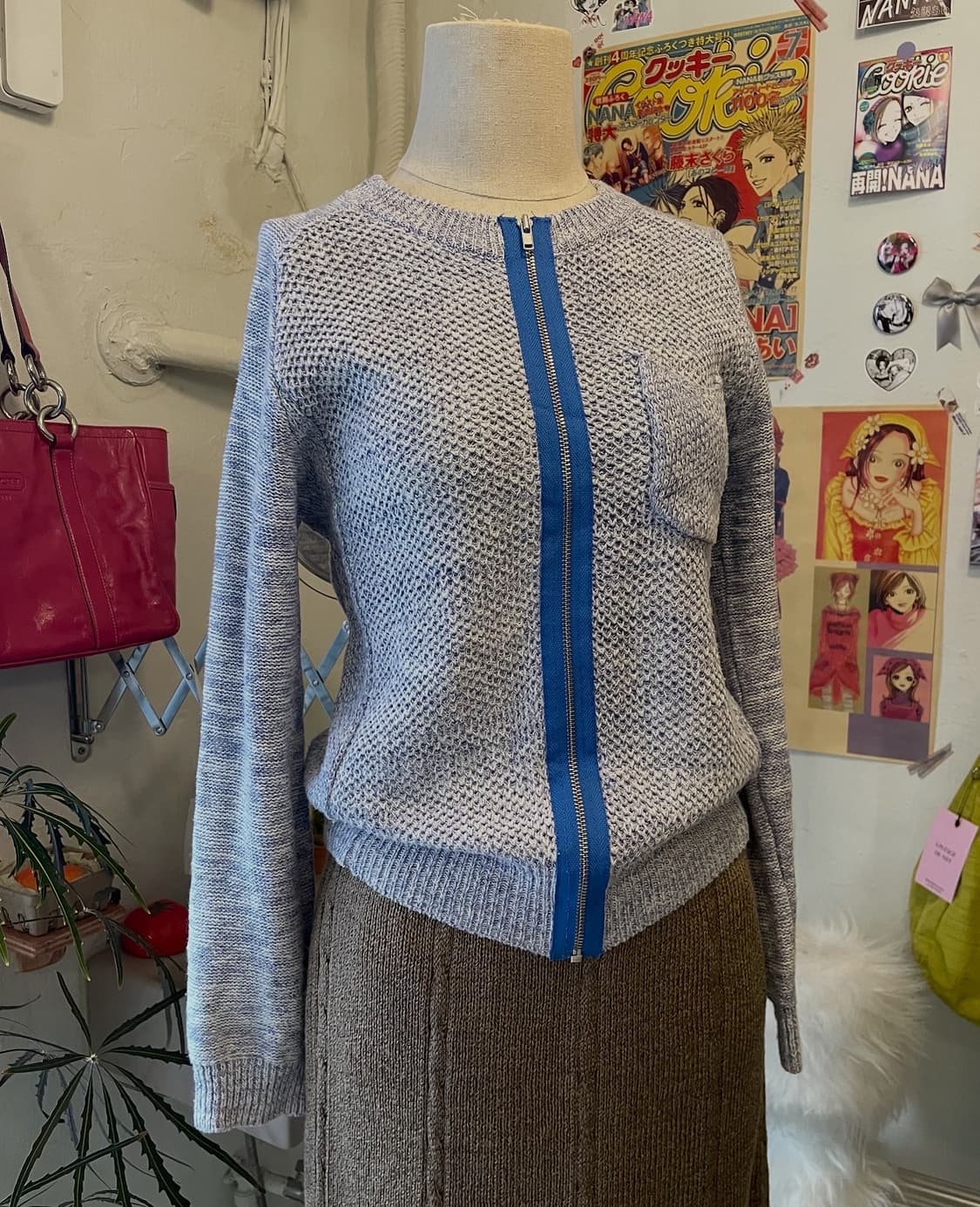 블루 디테일 집업 가디건 [무배] 상품이미지1