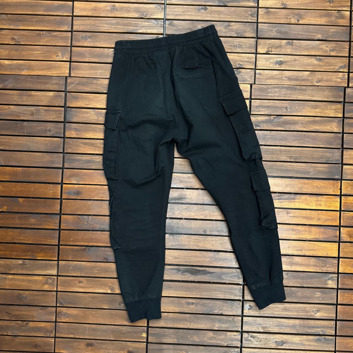 블랙 4포켓 밴딩 카고 팬츠 (M)   상품이미지3