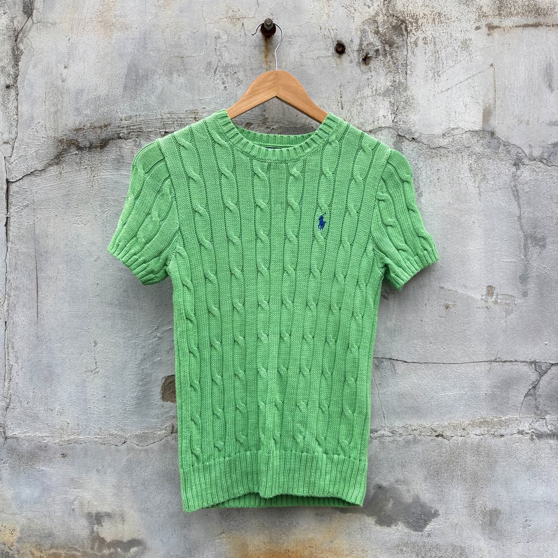 Polo 폴로 케이블 꽈배기 반팔 니트 상품이미지1