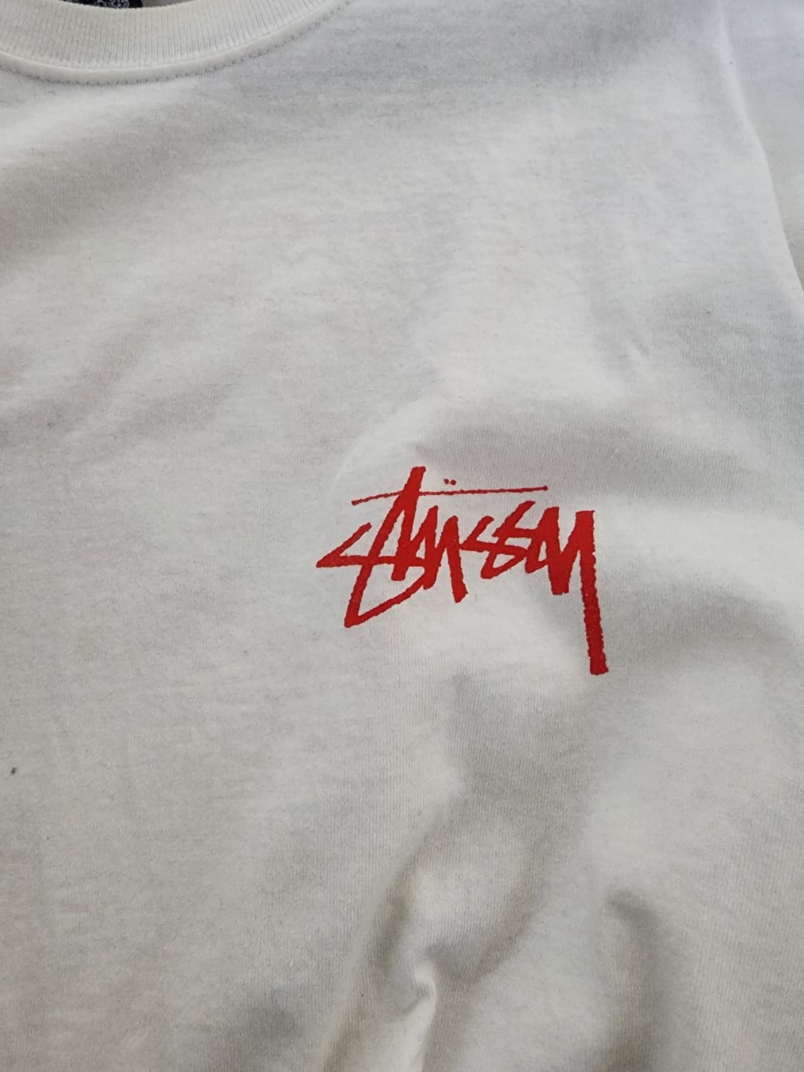 스투시 비트 크레이지 롱슬리브 티셔츠 화이트 상품이미지5