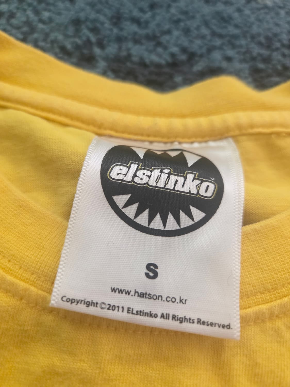 엘스틴코 elstinko 반팔 티셔츠 표기 S 옐로우 노랑 상품이미지2