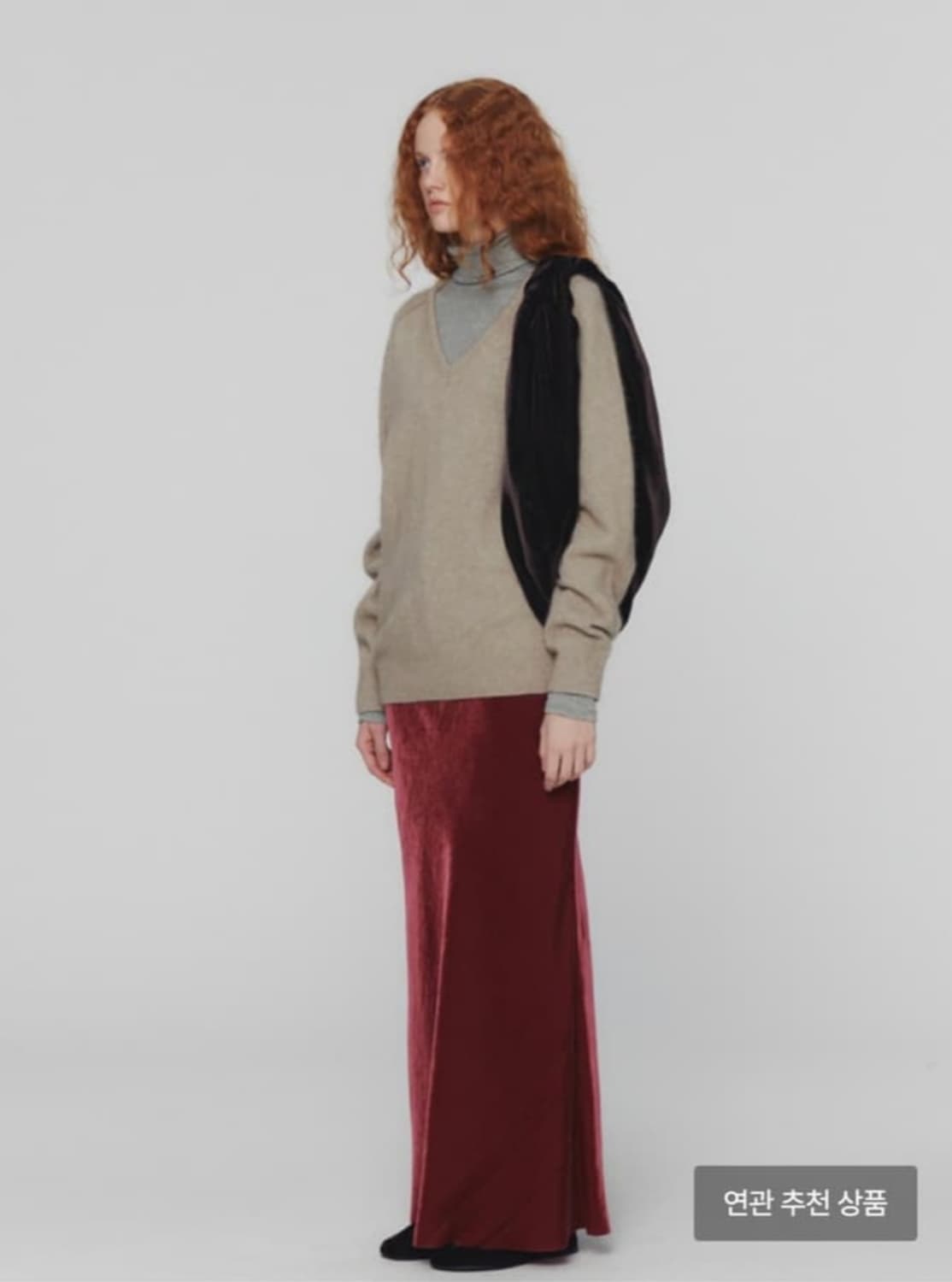 아모멘토 벨벳 스커트 상품이미지2