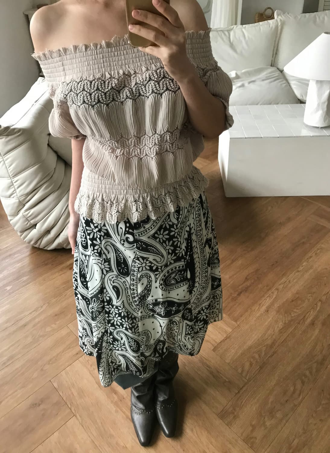 vintage smoke banding top 상품이미지5