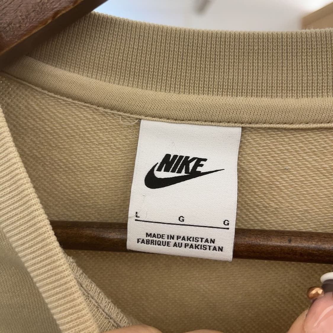 나이키 NSW 클럽 프렌치 테리 크루 크림오트밀 맨투맨 L C07791 상품이미지5