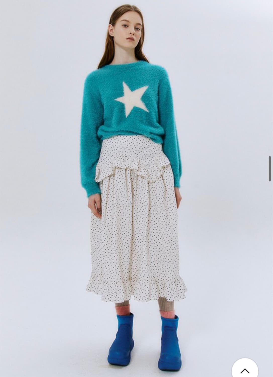 마가린핑거스 브러쉬드 별 니트 민트 상품이미지2