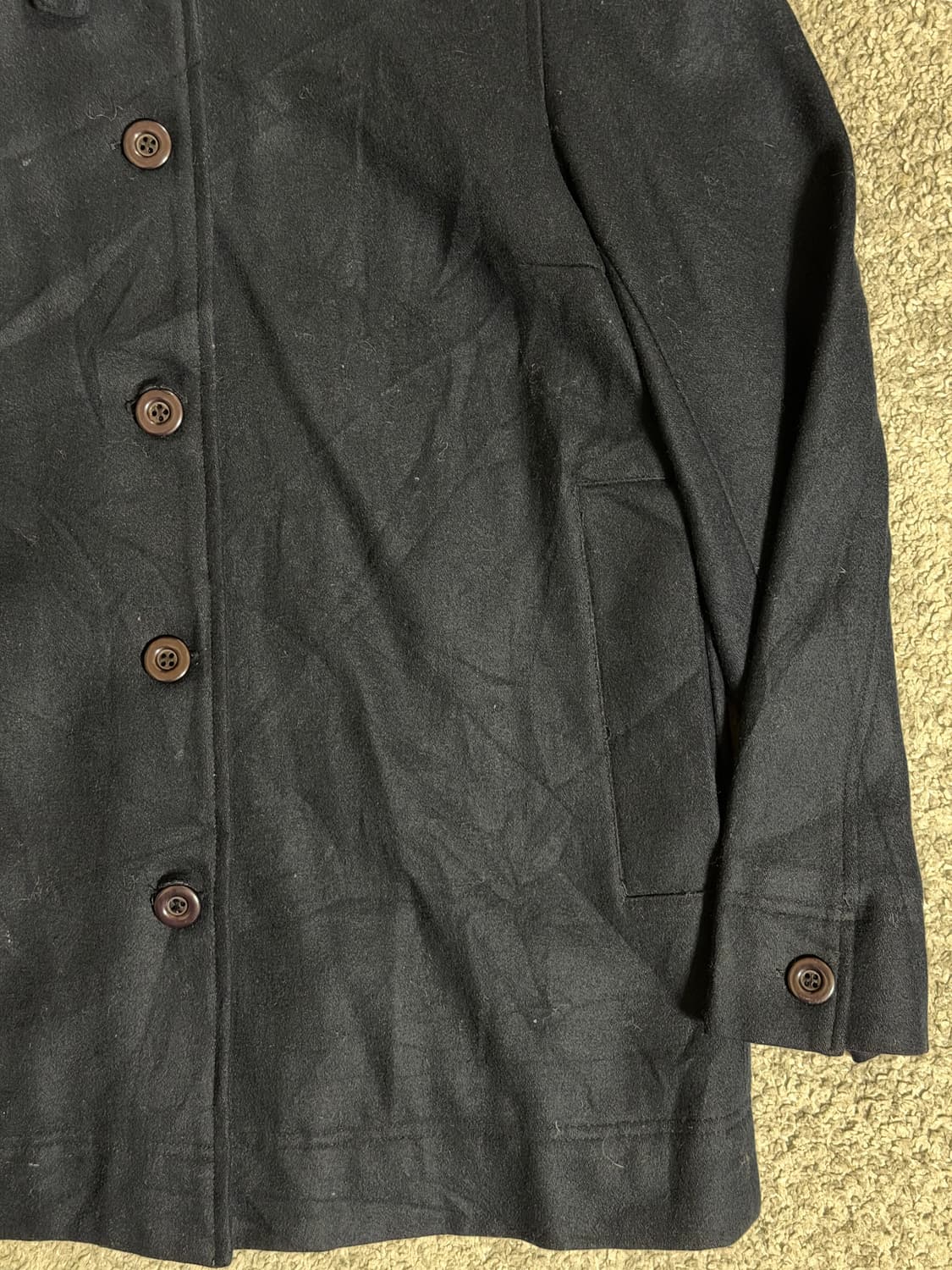 BEAMS BOY 빔즈보이 네이비 하프코트 상품이미지4