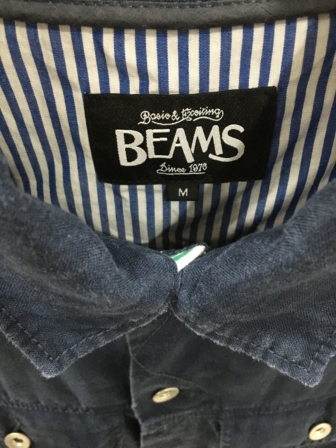 빔즈 빈티지 네이비 셔츠자켓 상품이미지3