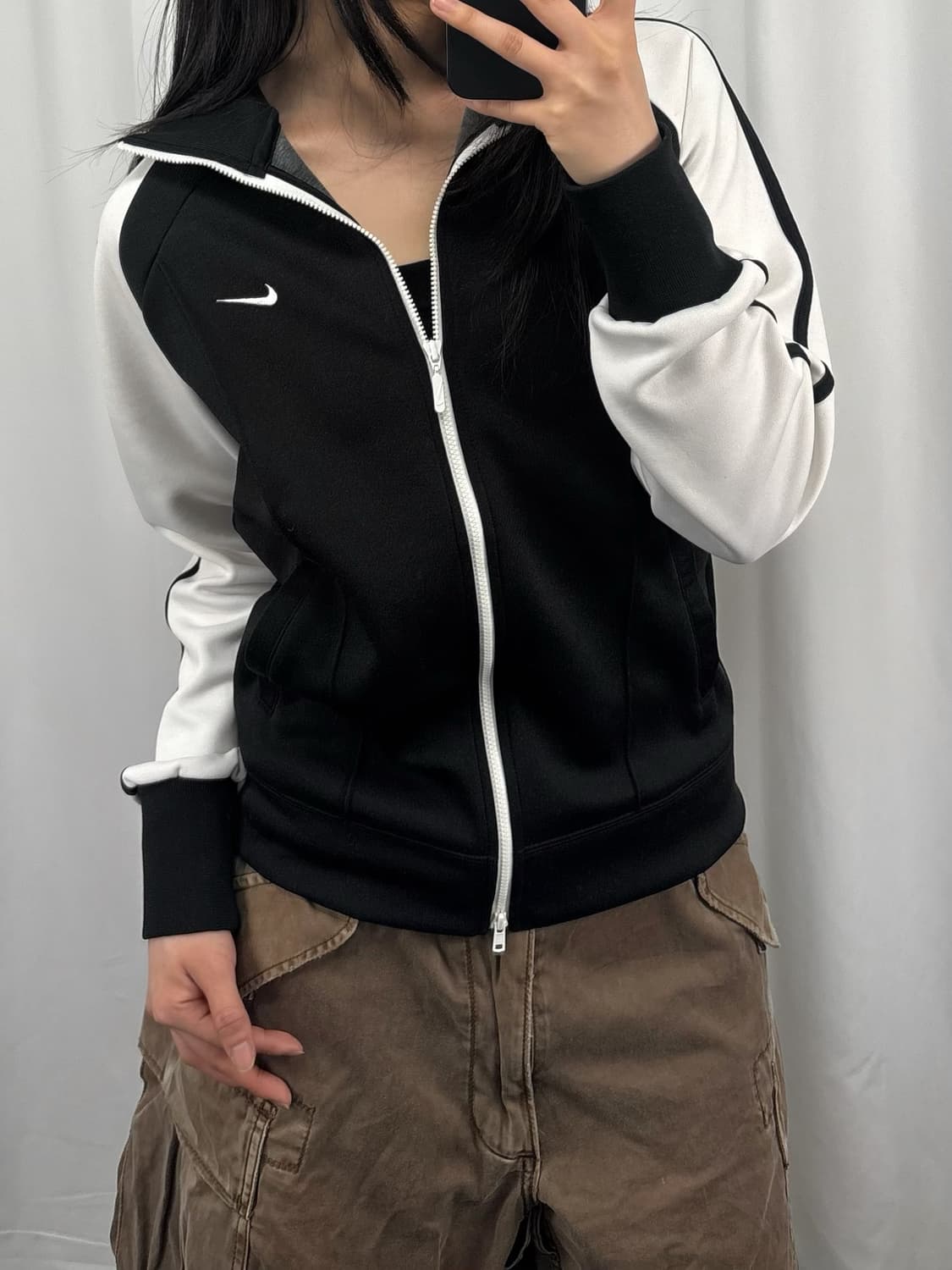 나이키 블랙 화이트 트랙탑 져지 상품이미지2