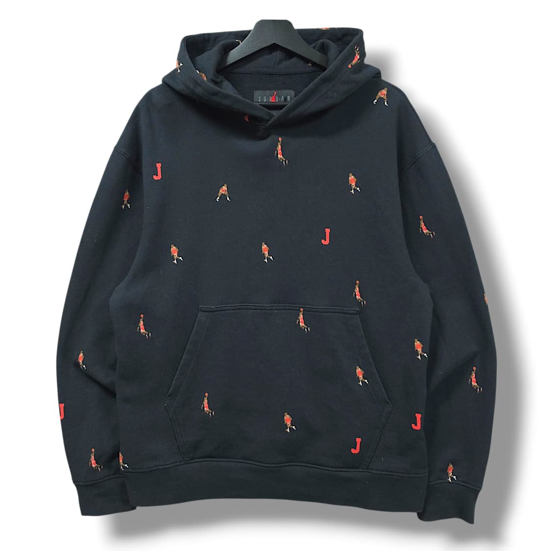 [XL] 나이키 조던 블랙 에센셜 홀리데이 점프맨 풀오버 후드티셔츠 상품이미지1