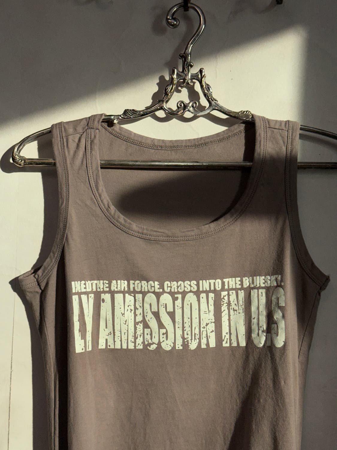 Brown lettering layered sleeveless 상품이미지4