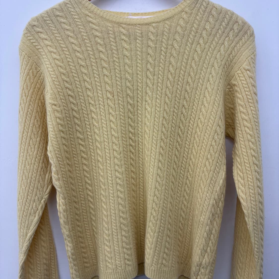 브룩스브라더스 옐로우 꽈배기 니트 스웨터 여m 상품이미지2