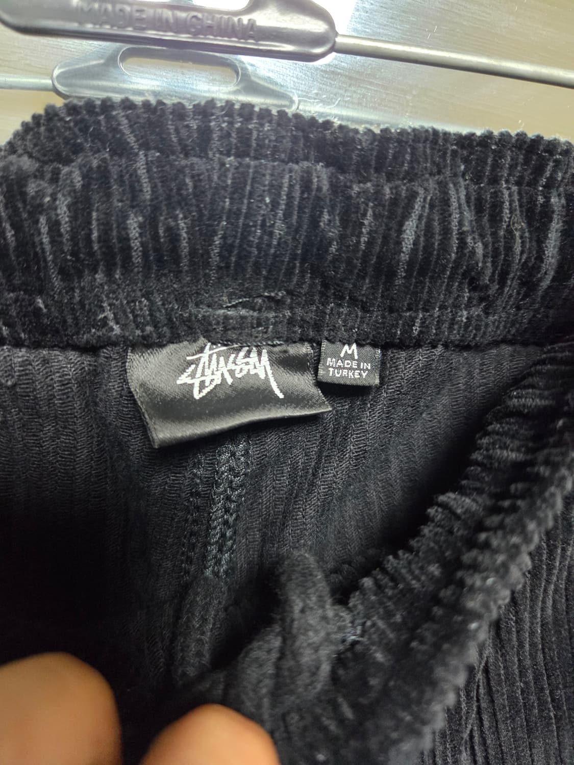 스투시 코듀로이 밴딩 팬츠 블랙 M 상품이미지2