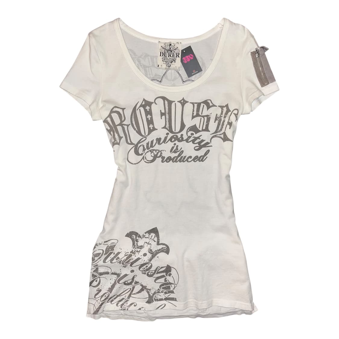 DURUR 스터드 십자 글리터 자수 반팔티 펑크y2k갸루 상품이미지4