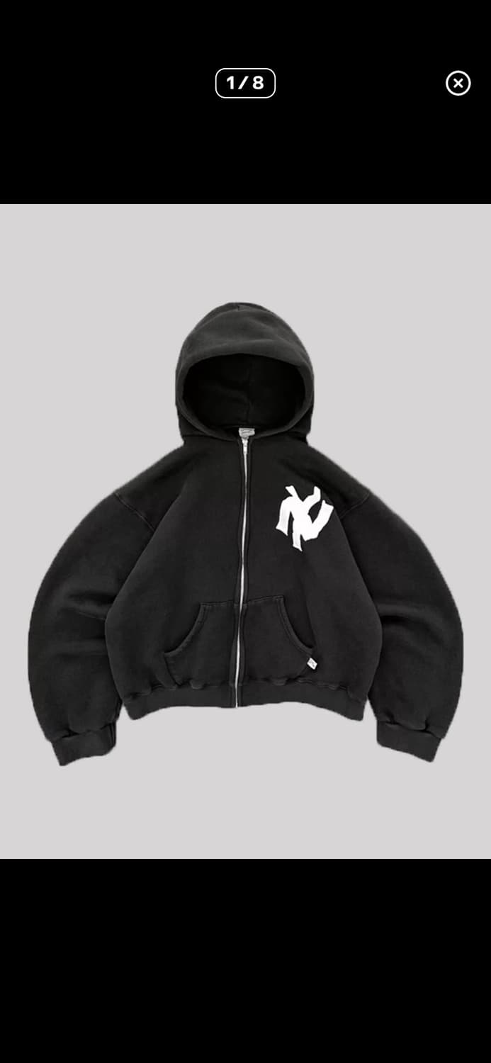 [4/25 하루 특별할인] 아킴보 뉴욕 후드집업 블랙 M 상품이미지1