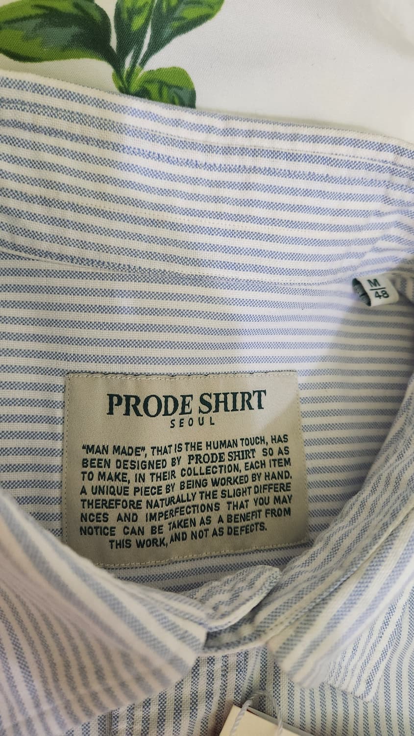 프로드셔츠 옥스포드셔츠 블루 스트라이프 48 상품이미지5