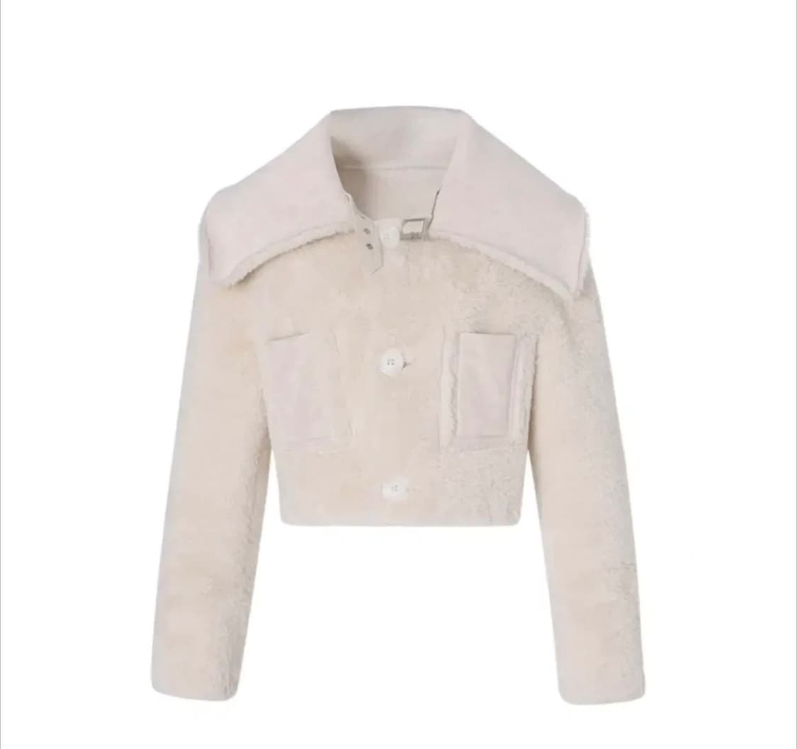 낫유어로즈 리버시블 세일러 무스탕 아이보리 S 상품이미지2