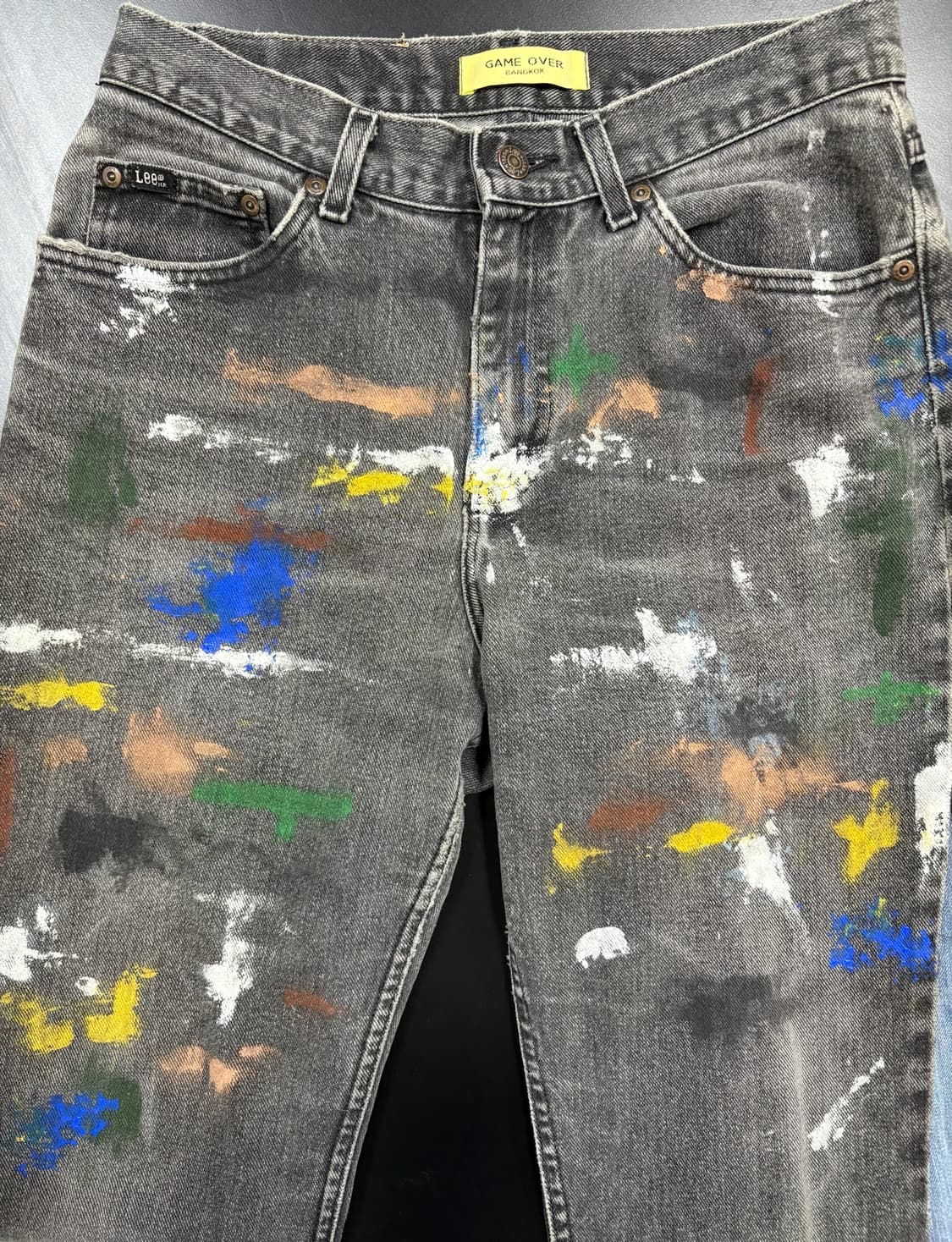 GAME OVER LEE 커스텀 빈티지 페인팅 데님 팬츠 상품이미지3