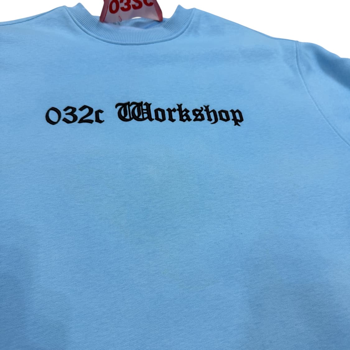 032C 엠브로이드 크루넥 스웻셔츠 기모 맨투맨 블루 L 상품이미지8