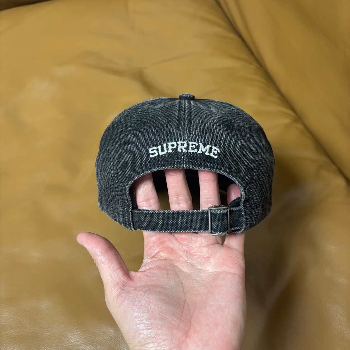 Supreme 슈프림 피그먼트 블랙 S로고 6패널 볼캡 모자 Black 상품이미지7