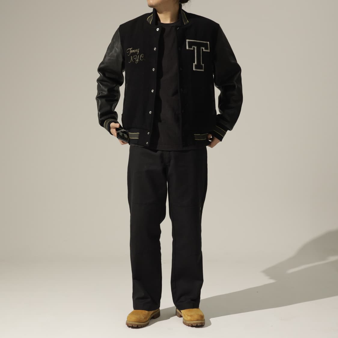 타미힐피거 울 레더 바시티 자켓 상품이미지2